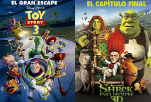 Shrek vs Toy Story: como anduvieron el fin de semana las salas digitales