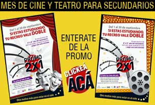 Promo para secundarios durante septiembre