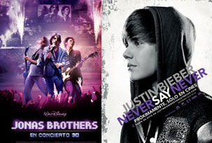 Guerra teen en la taquilla: Justin Bieber 3D vs Jonas Brothers 3D
