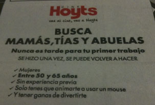 Hoyts busca abuelas