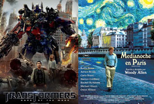 Transformers primera y gran promedio para la de Woody Allen