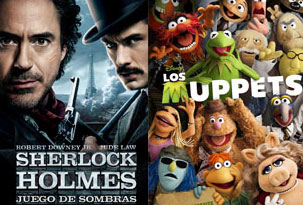 Sherlock primera y Muppets segunda en el fin de semana