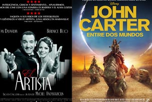 El artista está en Netflix y John Carter en DVD