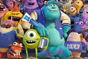 Monsters University tiene algunas funciones en inglés