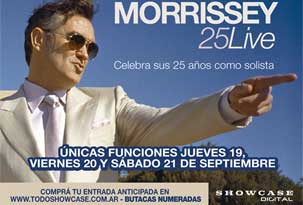 Avant premiere MORRISSEY LIVE 25