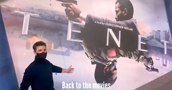 Tom Cruise celebró la vuelta del cine con Tenet
