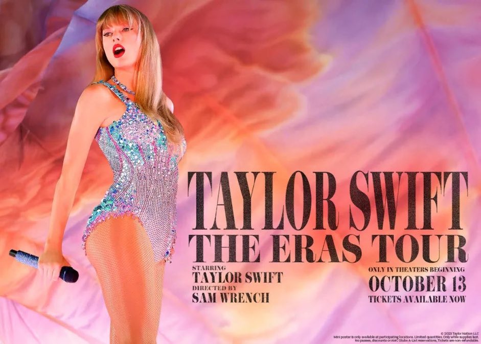 Taylor Swift The Eras Tour estará en los cines en octubre